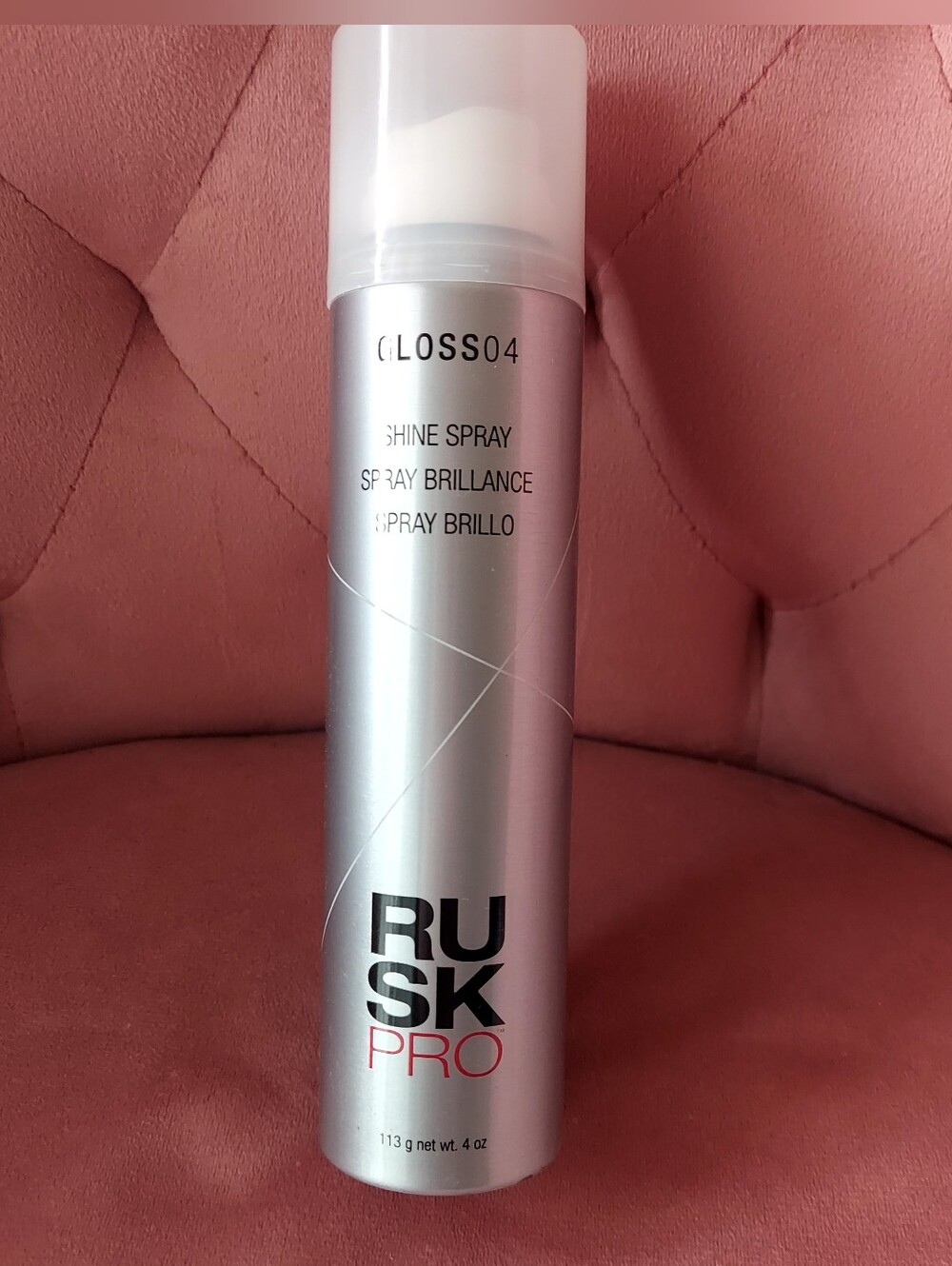Rusk Pro Gloss04 Hair Shine Spray 4oz. New